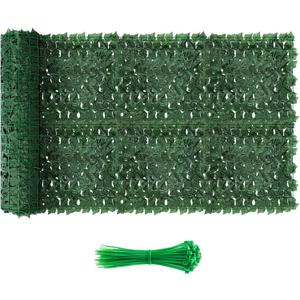 Artificial Ivy Privacy Fence Screen, 240x40 inch Dense Leaf Green Ivy Wall Panel, Super Privacy Greenery Backdrop Faux Ivy Greenery for Patio, Balcony, Garden, Backyard Indoor Outdoor Decor