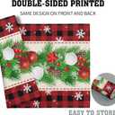 Christmas Placemats Set of 4 - Xmas Bells Place Mat 12x18 Inch Buffalo Plaid Pinecone Table Mat for Party Kitchen Dining Home Holiday Party Decor