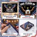 2 x 250th Anniversary Decorations - 4th of July Backdrop for 1776-2026 America Merchandise Patriotic USA Freedom Photo Booth Background Banner for Home Indoor Outdoor,Fourth of July Accessories