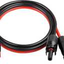 XRDS -RF 10AWG Solar Panel to Anderson-Style Connector Extension Cable 3FT, Tinned Copper Wire, 600V Rated, High-Temperature Resistance, for Solar Power Systems and Battery Connections