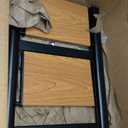 HBTower Step Ladder,Lightweight Aluminum Folding Step Stool with Anti-Slip Wide Pedal,330lbs Capacity Step Ladder for Household,Kitchen,Office - BlackWoodgrain