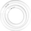 FC8T9/CW 22W and FC12T9/CW 32W Cool White Round Fluorescent Light Bulb Set, 8 inch T9 22 Watts & 12 inch 32 Watts Circular Bulbs Pack, Circline Kitchen and Bath Light Bulbs, CRI 80, 4100K, G10q Prong