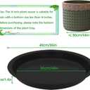 4 Pack 16 Inch Round Plant Saucers for Less 14 Inch Pot Indoors Outdoors Plant Trays for Pots Planter Saucer Plastic Drip Tray Planter Water Tray(Black, 16"(4pcs))