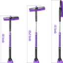 HEEYA 48 Inch Long Snow Brush for SUV, Extendable Ice Scraper and Brush with Foam Grip, 360 Pivoting Snow Car Brush for Truck Auto Jeep RV Vehicle Windshield Window - Purple