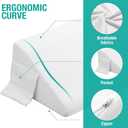 Vekkia King Bed Wedge Pillow for Headboard Gap/Bed Gap Filler/Mattress Wedge to Fill 0-6" Gap Between Headboard and Mattress (White 76"x10"x6")