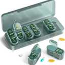 Pillex Pill Organizer 2 Times a Day, AM PM Pill Box 7 Day, Weekly Medicine Organizer with Large Capacity, Travel Pill Case for Medication, Vitamins, Fish Oils, Supplements (Easy to Use, Portable)