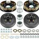 5 on 4.5" Bolt Circle Drum Kits w/ 10" x 2-1/4" Left and Right Self-Adjusting Electric Brake for 3,500lbs Trailer Axle