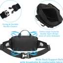 ETACCU Hands Free Dog Leash with Zipper Pouch, Waist Belt for Large Medium 2 Dogs for Running, Walking, Jogging and Hiking, Dual Padded Handles and Durable Bungee - Black (2 Dog)