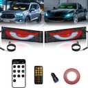 2PCS LED Eyes for Car Windshield, 13.7"x4" Devil Eyes Light for Cars, Programmable Soft Screen LED Sign with APP Control and Remote Controller