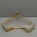 Seoneiro 2 Tier Corner Bathroom Counter Organizer, Cosmetic Skincare Organizer, Bathroom Countertop Perfume Tray Vanity Organizer, Kitchen Spice Corner Storage Shelf (Gold)