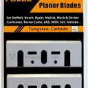 FOXBC 3-1/4 Inch 82mm TCT Carbide Planer Blades Replacement For Makita N1900B, KP0810, XPK01, DeWalt D26676, DW6655, DW680, Bosch 1594 PA1205, Ryobi and most Hand-Held Planer