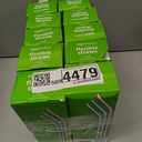 Amazon Basics Disposable Striped Plastic Flex Straws, 7.5" Long, Assorted Colors, 100 Count, Large, Pack of 10