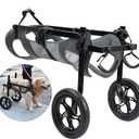 Dog Wheelchair for Back Legs, Light Weight Dog&Cat&Pets Wheelchair Cart with Disabled Hind Legs Walking, Adjustable Doggy Wheelchair Cart with Wheels for Back Legs