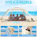 Beach Cabana 244x244cm UPF 50+ Sun Shelter with Side Wall, 6-8 people