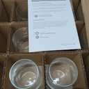 Libbey Stackable Stemless Wine Glasses Set of 6, Tapered Bulb Shaped All Purpose Wine Glass Set, Dishwasher Safe Glass Wine Glasses, Cocktail