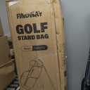 Findway 14 Way Golf Stand Bag [Upgrated Generous Space] Lightweight Golf Bag with Stand, Durable Golf Club Bag with Padded Dual Strap & Rain Cover for Men and Women (black)