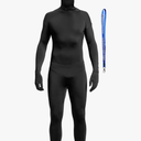 Full Bodysuit Include Zipper Helper Unisex Spandex Stretch Adult Costume Zentai Disappearing Man Body Suit, Size Large