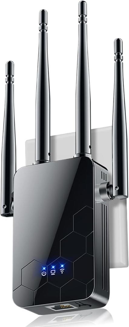 2026 WiFi Extender Internet Booster, Wireless Routers Amplifier, Mesh Wi-Fi 80% Faster, 1 Tap Setup Support More Network Devices at Home