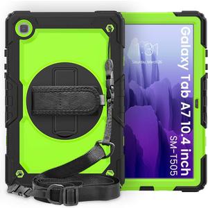 Tablet Cases Protective Cover Compatible with Samsung Galaxy Tab A7 10.4inch T500-T505 2020 Three-Layer Shockproof ,360 Degree Swivel Kickstand&Hand Strap & Shoulder Strap PC+Silicone Protective Case
v