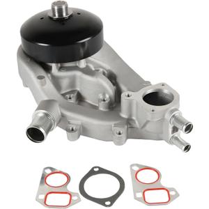 AW6009 Professional Water Pump Kit with 2 Metal Gaskets Compatible with 2007-2014 Escalade for 2007-2020 Express for 2007-2019 Silverado 5.3L V8 Engine