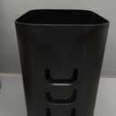 STORi Luup Trash Can (Black) - Reuse Grocery Bags - Plastic Garbage Container for Bathroom, Vanity, Laundry Room, Kitchen, Office, Garage - 2.5 Gallon Wastebasket with Hooks to Secure Trash Bags (1 Pack)