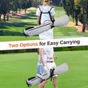 Lightweight Golf Stand Bag, 4-Way Full-Length Dividers, Holds Up to 10 Clubs, 3.7 lbs Golf Bag with Dual Straps & Stand for Driving Range, Par 3, and Standard Courses