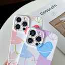 Yeddabox Compatible for iPhone 13 Pro Case Cute Heart Phone Case Full Camera Protection Soft TPU Shockproof Cover for Women Girls - Colorful 5