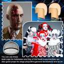 6 Pcs Bald Caps for Men Women Makeup Latex Bald Head Wig Caps Balds Cosplay Costume Accessories for Adults Halloween(Beige 1,Medium,Novel)