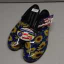 Sloggers Original Waterproof Rain and Garden Shoe for Women Outdoor Slip-On Garden Clog - Made in The USA with Premium Comfort Insole and Arch Support (11, Sunflower Print Blue)