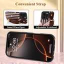 LSL for iPhone 16 Pro Case with Wrist Strap Kickstand, Cute Stripes Vertical Lines Pattern, Camera Protection Slim Soft TPU Shockproof Anti-Scratch Protective Case for Women Girls, Brown