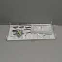 Stackable Expandable Metal Shelf Organizer - Adjustable Wire Storage Rack with Holes for Kitchen, Bathroom, Cabinet, Office - Space Saving, Durable & Sturdy Design（1PACK/Medium/White)