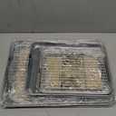 Baking Sheet Tray Cooling Rack with Silicone Mat Set, Stainless Steel Cookie Pan For Oven, Set of 9 (3 Sheets + 3 Racks Mats), Warp Resistant & Heavy Duty & Easy Clean, Grey (Gray)