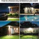 Solar Security Light Outdoor,Solar Flood Light with Active Motion Sensor,3 Heads 270 Wide Angle,Remote Control,IP65 Waterproof, 3 Modes (2 Packs)