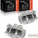 A-Premium Disc Brake Caliper Assembly with Bracket Compatible with Select Cadillac Models - CTS 2008-2014 3.6L, CTS 2010-2014 3.0L - Front Driver and Passenger Side, 2-PC Set