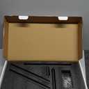 SHUNLI Black Hand Towel Holder Stand, Double Towel Rack Free Standing for Bathroom Countertop, T-Shape Hand Towel Stand for Stainless Steel