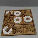 Tic Tac Toe Game 10.6 Inch Rustic Wood Board Game Coffee Table Games Tic Tac Toe Table Decor for Family Adults Travel Outdoor
