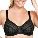 Glamorise Women's Lace Comfort Wonderwire Bra Underwire #9855, 34I