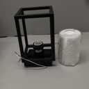 Semi Flush Mount Ceiling Light Fixture, Black Metal Frame Porch Ceiling Light Fixture with Clear Glass Shade and E26 Ceramic Base, Farmhouse Light Fixtures for Kitchen Entryway Foyer (1P)