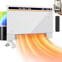 Hawkrown 1800W Smart Panel Space Heater with Bluetooth Speaker,Play Music & Lyric Display & RGB Lights, 6-in-1 Heater Fan, App/Voice/Remote/Touch Control, Wall-Mount or Freestanding, Works with Alexa