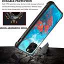 CARLOCA Compatible with iPhone 12 Mini Case,Blue Orange Marble for Girls,Graphic Design Shockproof Anti-Scratch Case for iPhone 12 Mini