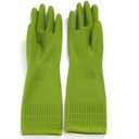 Rubber-Gloves Dishwashing Gloves for Cleaning-Kitchen - 3 Pairs Long Household Cleaning Gloves for Washing Dishes, Large 
