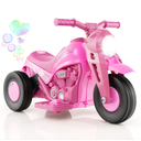 Gymax 6V Kids Bubble Car Electric Ride on Motorcycle w/ Music Button & LED Headlight Pink