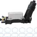 INGKAN Engine Oil Filter Housing 68596318AB 68310865AB Fits for 17-18 Challenger Charger 3.6L,17-18 for Cherokee 3.6L,for 17-21 Ram 1500 3.6L 68308741AA 68308741AB 68308741AC Aftermarket Parts