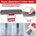 3 x XANGNIER 2026 New Mini Foldable Desktop Mop,Small Portable Self-Squeeze Sponge Mops Wet and Dry Use,Mini Cleaning Supplies Tool for Kitchen Counter,Small Spaces,Bathroom,Desk,Glass,Office,Travel,1Pcs