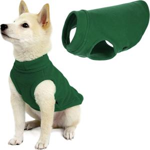 Gooby - Stretch Fleece Vest, Pullover Fleece Vest Jacket Sweater for Dogs, Forest Green, Medium Length (11") (Medium Length (11.5"))