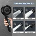 Filtered Shower Head with Handheld, High Pressure 3 Spray Showerhead with Filters & Upgraded Anti-clog Nozzles for Hard Water -Remove Chlorine, Reduce Dry Itchy Skin -ON/OFF Switch for Pet BathBlack