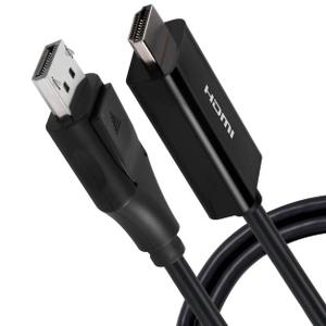 Philips 6' Display Port to HDMI Cable - Black: Male-To-Male, Adapter, AV Connection