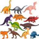 Kids Dinosaur Figures Toys, 7 Inch 12 Pack Jumbo Plastic Dinosaur Playset, STEM Educational Realistic Dinosaurs Figurine for Boys Girls Toddlers