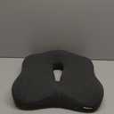 Memory Foam Seat Chair Cushion for Relieves Back Sciatica Pain Tailbone Pain Coccyx Degenerating Disc Orthopedic Osteoarthritis Prostate Cushion Low Back Pain Cushion Hip Shaping (Dark Gray)