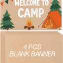 Tatuo 4 Pcs 24" x 48" Large Blank Brown Paper Banners for Poster Crafts